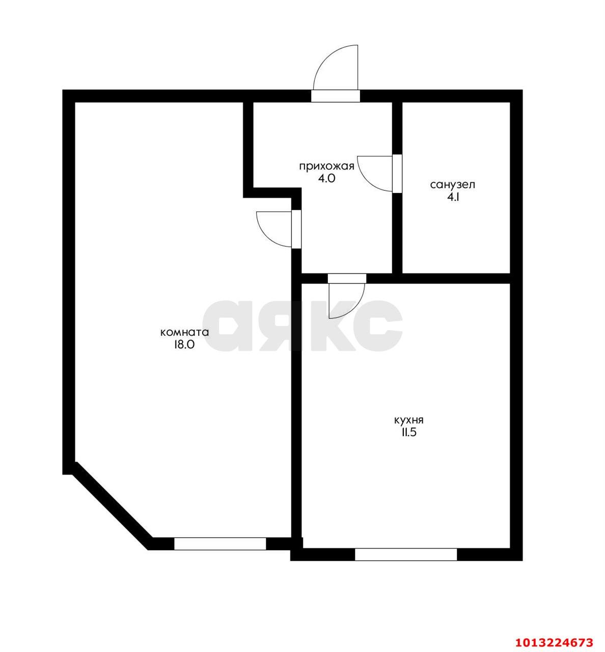 Фото №14: 1-комнатная квартира 39 м² - Российский, мкр. Прикубанский внутригородской округ, ул. Шевкунова, 19