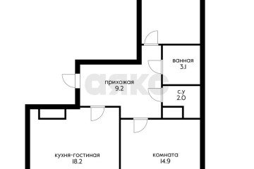 Фото №5: 2-комнатная квартира 67 м² - Краснодар, мкр. жилой комплекс Свобода, ул. Домбайская, 55к7
