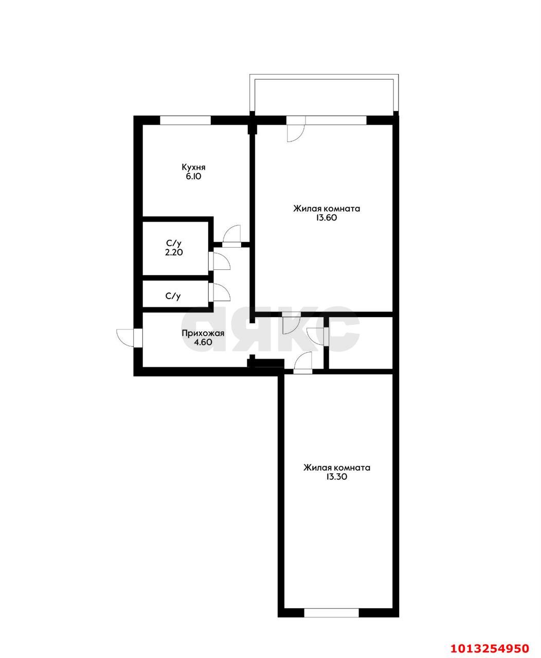 Фото №12: 2-комнатная квартира 47 м² - Краснодар, Прикубанский внутригородской округ, мкр. Фестивальный, ул. Ковалёва, 2