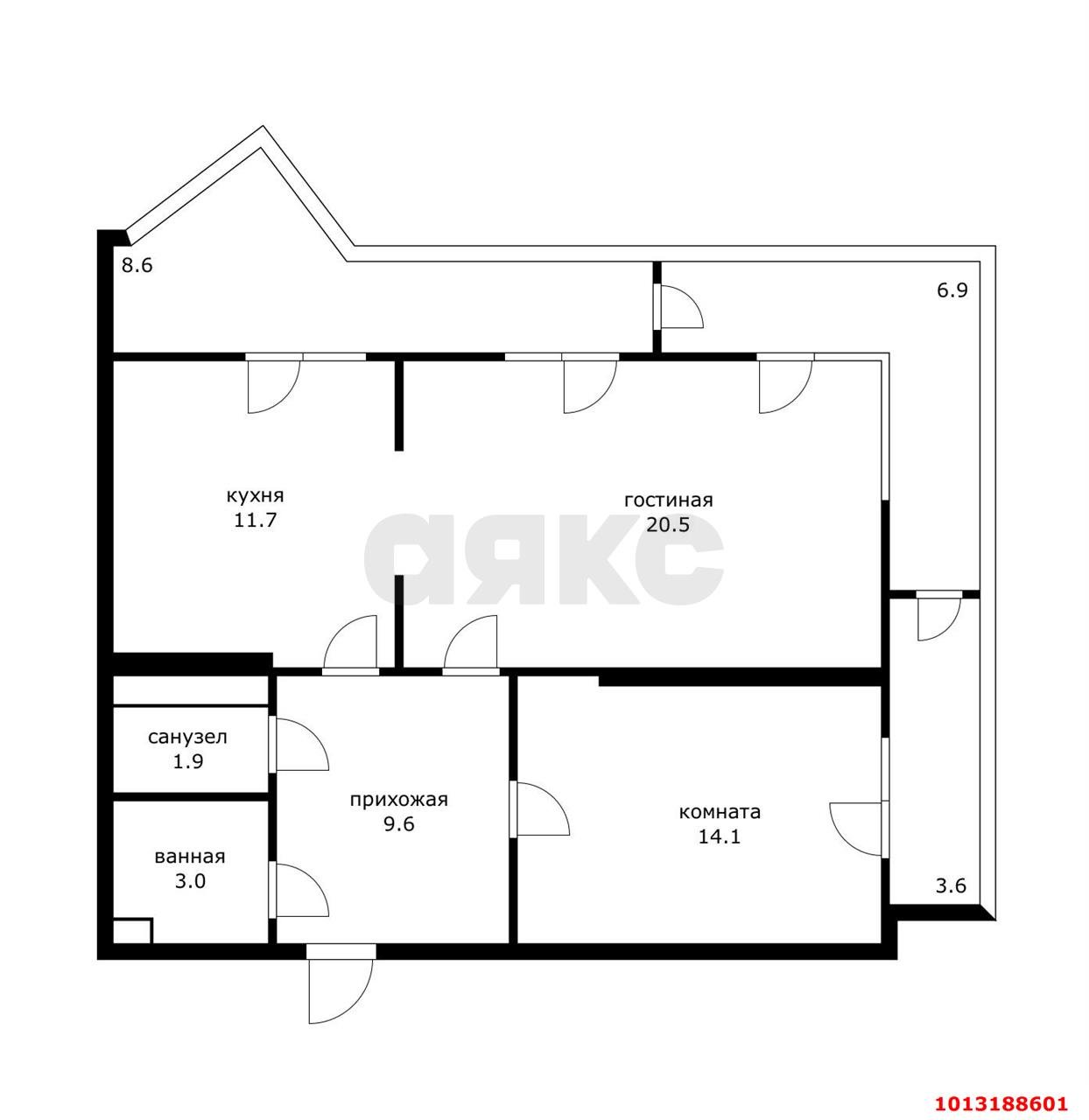 Фото №2: 2-комнатная квартира 79 м² - Краснодар, ЖК Седьмой Континент, Отделение № 1 совхоза Солнечный, Прикубанский внутригородской округ, Фестивальный, мкр. жилой комплекс Седьмой Континент, ул. Совхозная, 1к5