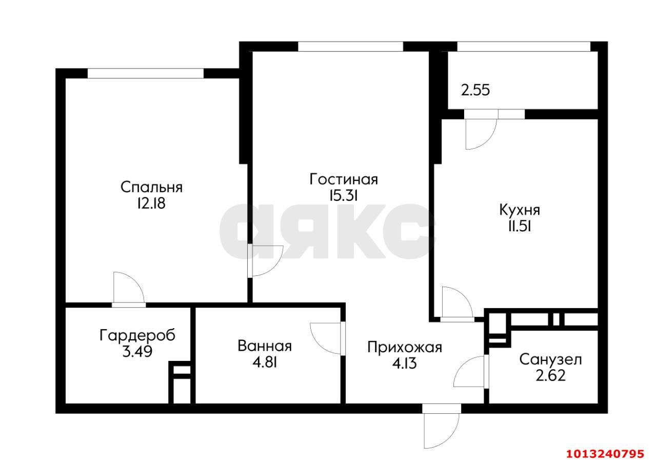 Фото №18: 2-комнатная квартира 57 м² - Краснодар, жилой комплекс Облака, ул. имени Генерала Корнилова, 9