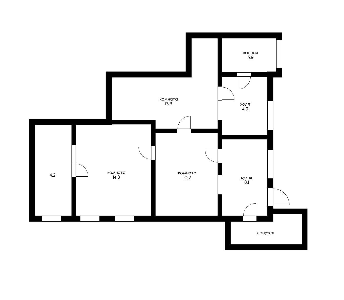Фото №13: 3-комнатная квартира 60 м² - Краснодар, Центральный внутригородской округ, Покровка, мкр. Центральный, ул. Новокузнечная, 132
