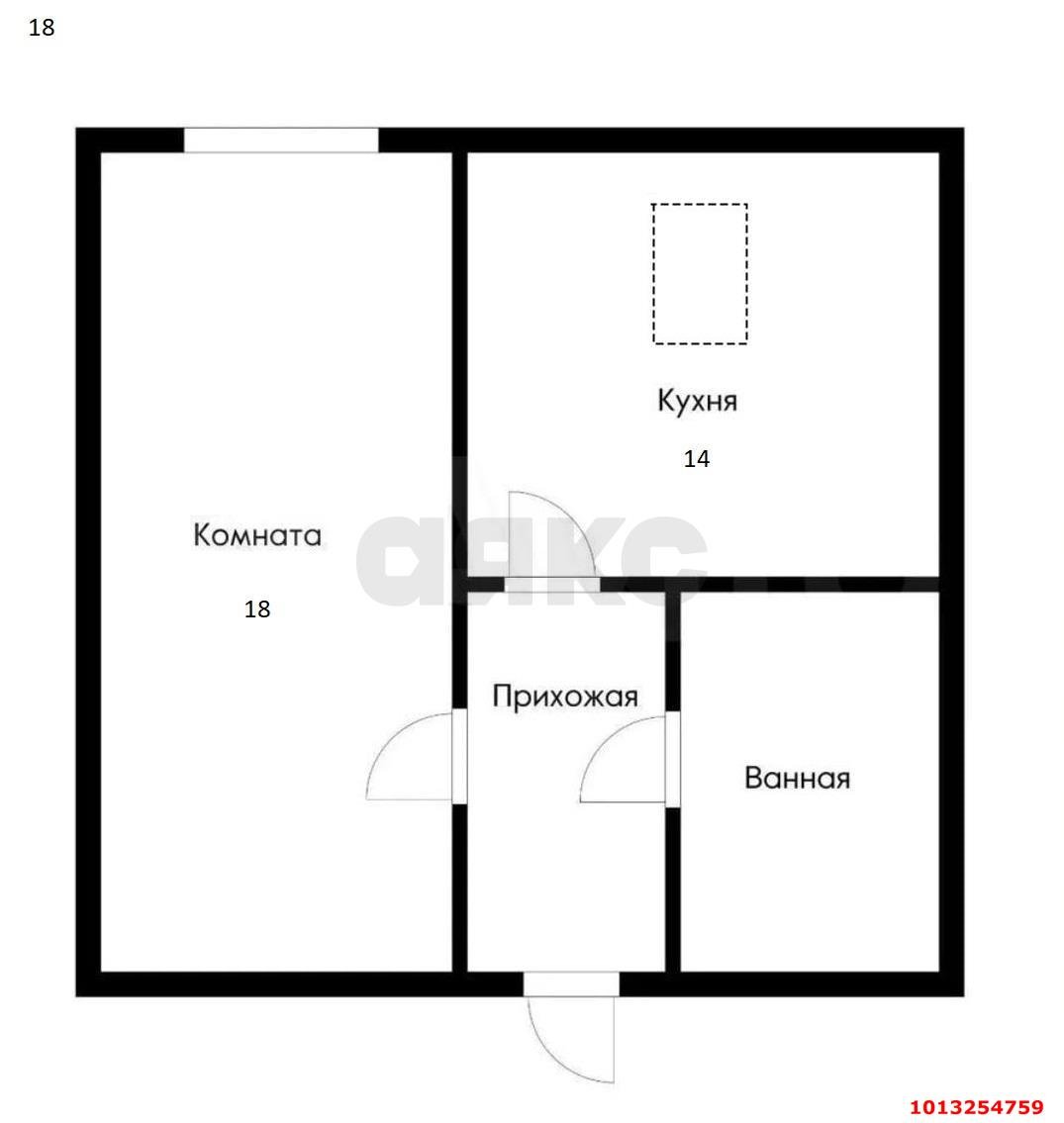 Фото №9: 1-комнатная квартира 38 м² - Краснодар, Молодёжный, ул. Душистая, 44