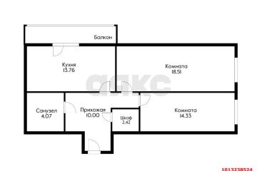 Фото №3: 2-комнатная квартира 64 м² - Краснодар, мкр. жилой комплекс Краски, ул. Краеведа Соловьёва, 6к4