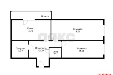 Фото №3: 2-комнатная квартира 63 м² - Краснодар, мкр. жилой комплекс Краски, ул. Краеведа Соловьёва, 6к4