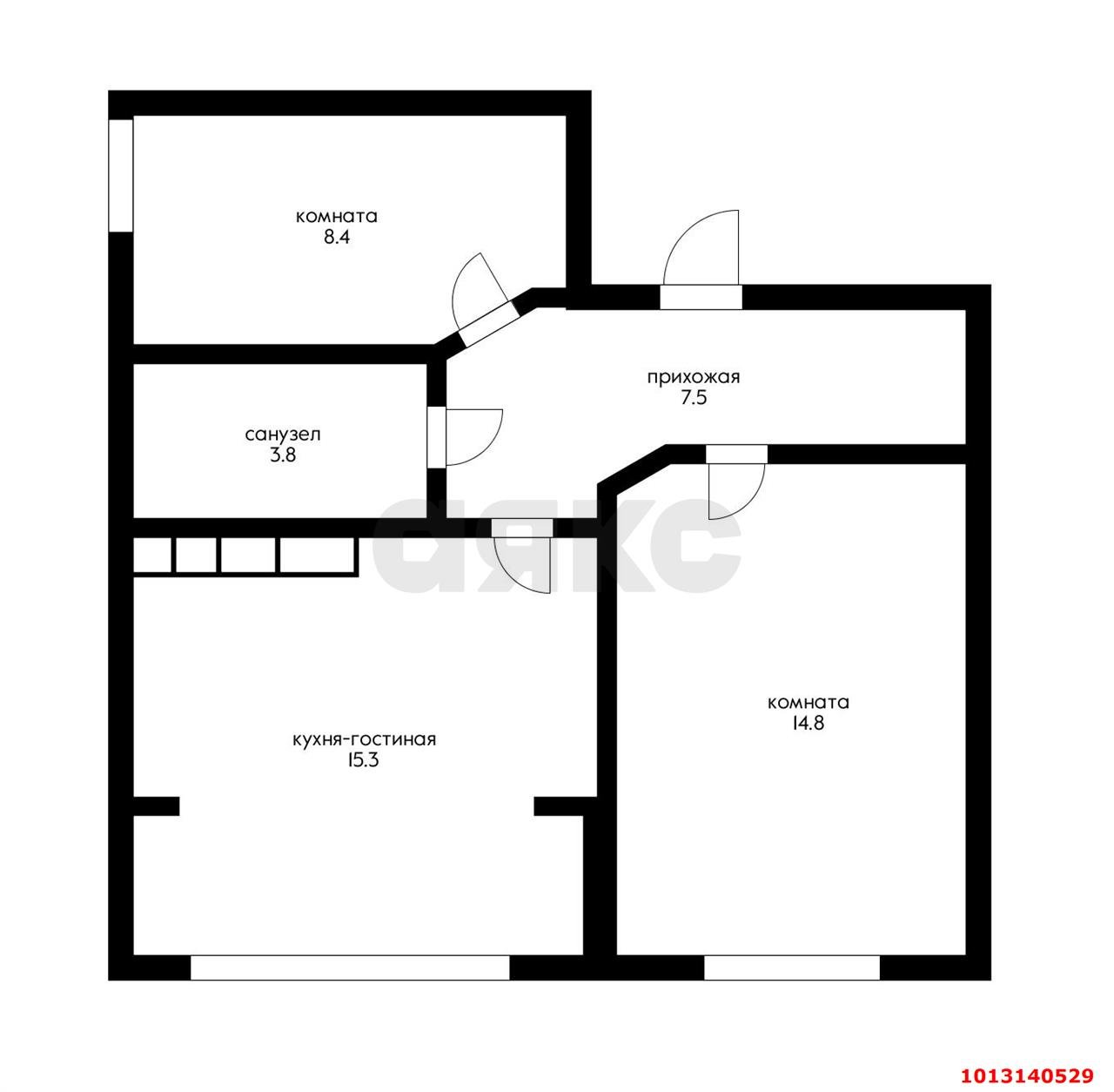 Фото №6: 2-комнатная квартира 50 м² - Новая Адыгея, жилой комплекс Тургеневский Двор, ул. Тургеневское шоссе, 1к1