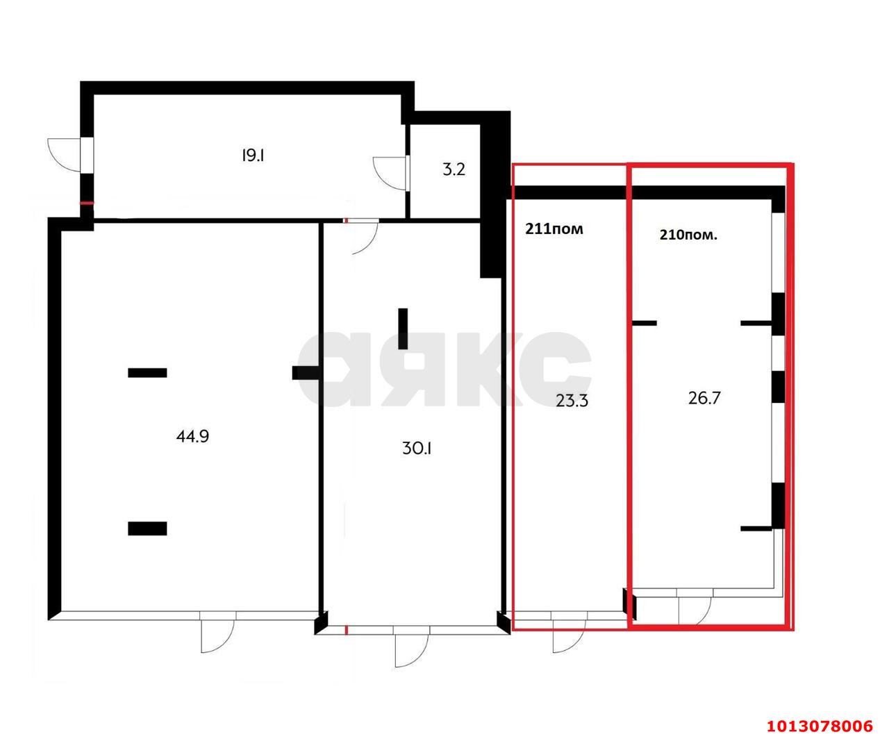 Фото №6: Торговое помещение 23 м² - Анапа, жилой комплекс Рождественский, мкр. жилой комплекс Рождественский, ул. Рождественская, 42