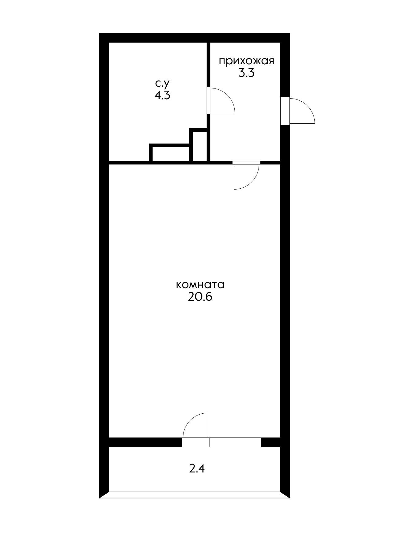 Фото №6: Студия 30 м² - Краснодар, Карасунский внутригородской округ, ж/р Новознаменский, ул. Войсковая, 4к13