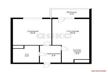 Фото №1: 1-комнатная квартира 39 м² - Краснодар, мкр. жилой комплекс Ракурс, ул. имени Героя Ростовского, 8к4
