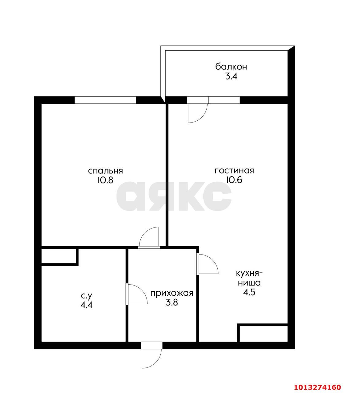 Фото №1: 1-комнатная квартира 39 м² - Краснодар, жилой комплекс Ракурс, ул. имени Героя Ростовского, 8к4