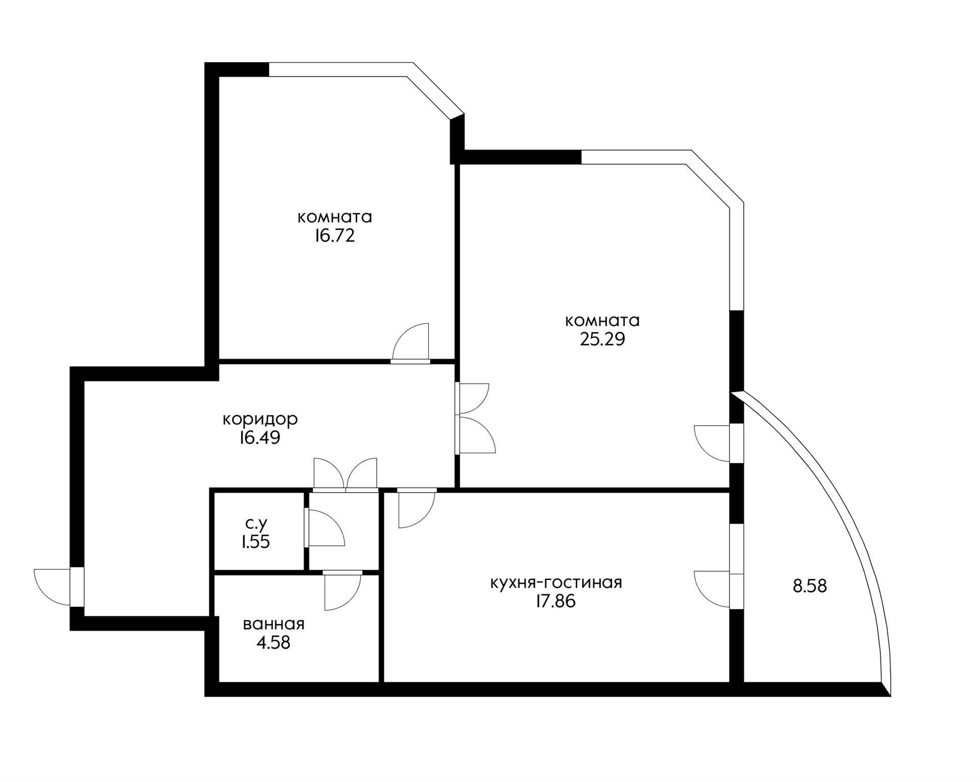 Фото №2: 2-комнатная квартира 91 м² - Краснодар, Юбилейный, мкр. Западный внутригородской округ, ул. Рождественская набережная, 2