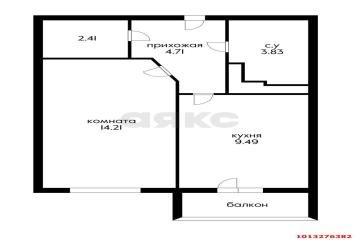 Фото №3: 1-комнатная квартира 37 м² - Краснодар, мкр. Прикубанский внутригородской округ, ул. Дубравная, 1