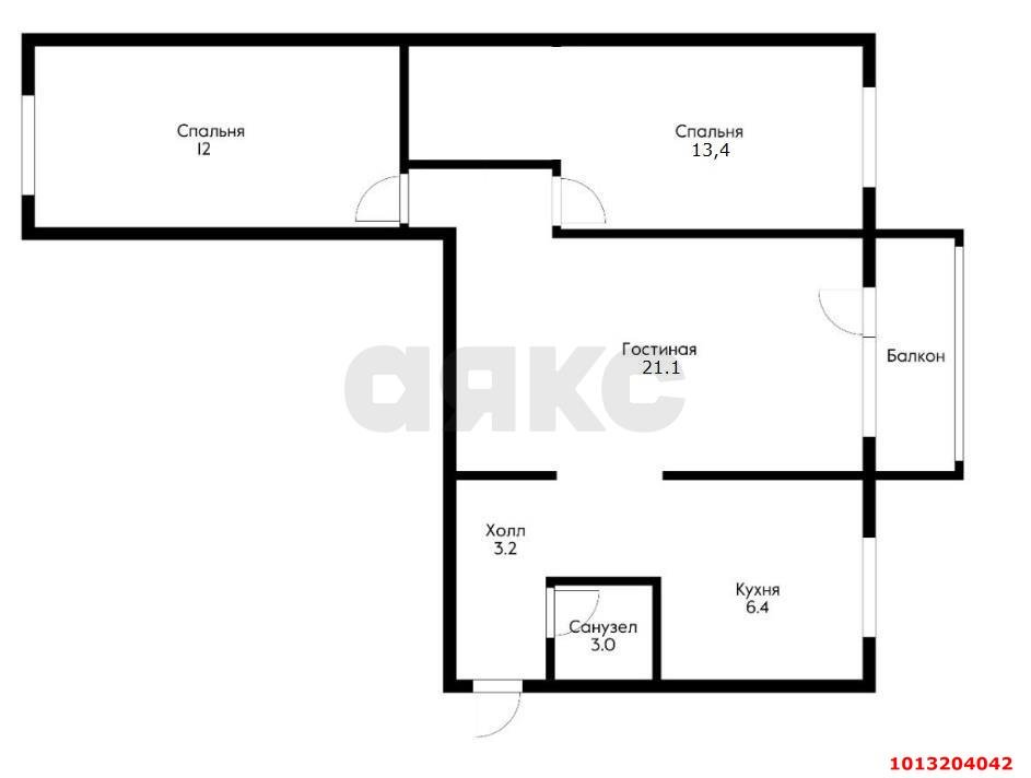 Фото №19: 3-комнатная квартира 59 м² - Краснодар, Черёмушки, ул. Стасова, 148
