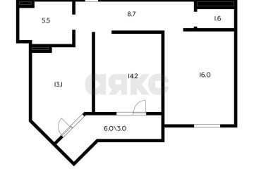 Фото №4: 2-комнатная квартира 65 м² - Краснодар, мкр. жилой комплекс Парк У Дома, ул. Героя Владислава Посадского, 17к1