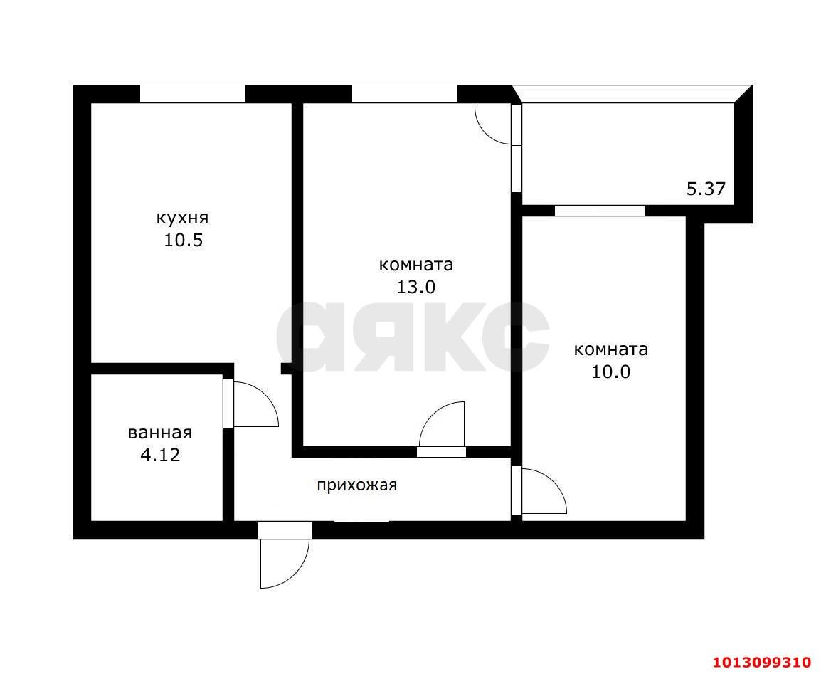 Фото №13: 2-комнатная квартира 45 м² - Краснодар, Светлоград, ул. Красных Партизан, 1/3к7
