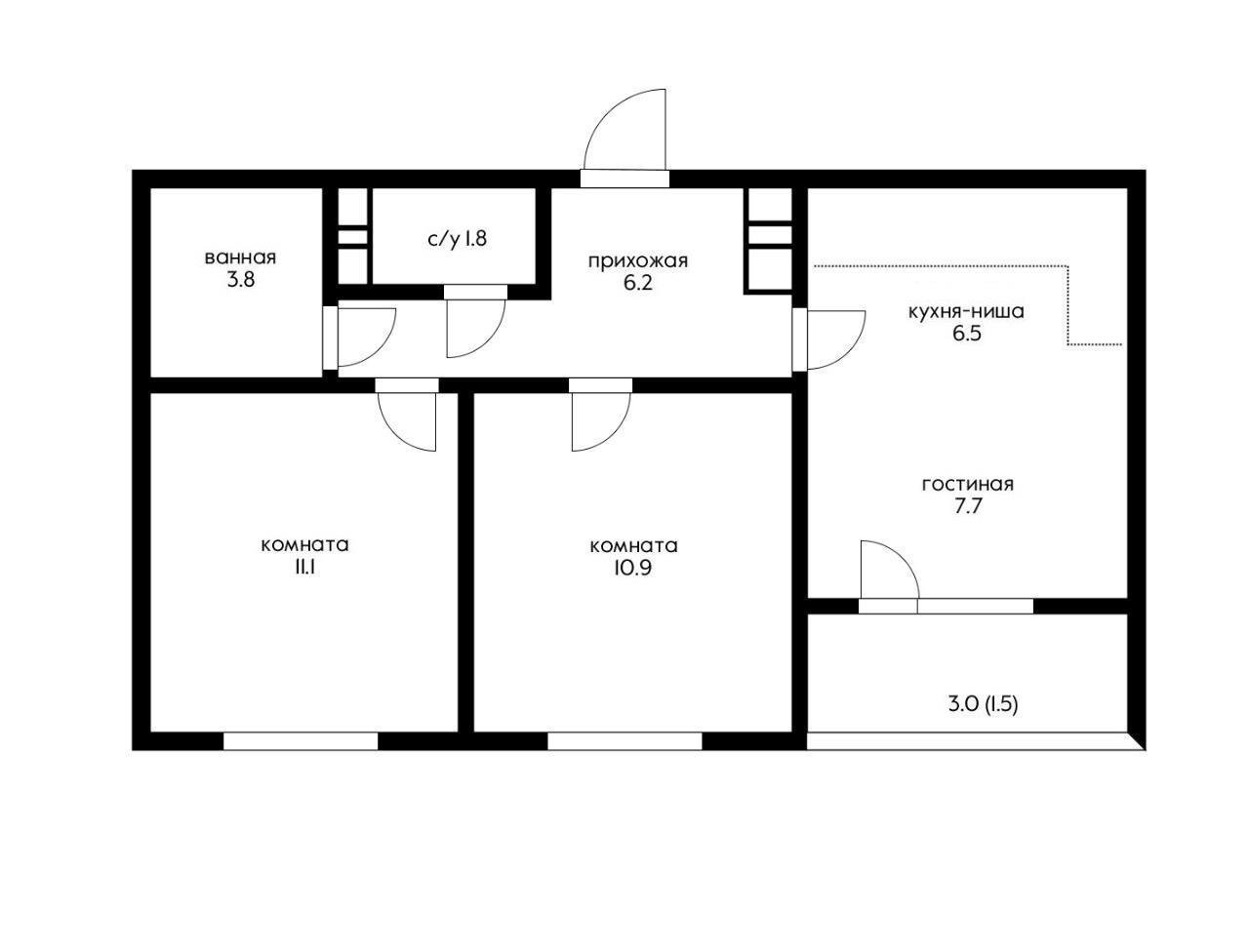 Фото №8: 2-комнатная квартира 54 м² - Краснодар, Прикубанский внутригородской округ, мкр. жилой комплекс Ракурс, ул. имени Героя Ростовского, 8к2