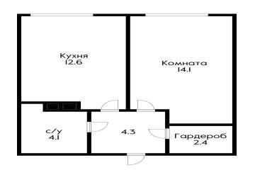 Фото №2: 1-комнатная квартира 36 м² - Краснодар, мкр. Прикубанский внутригородской округ, ул. Марины Цветаевой, 1