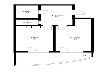 Фото №1: 1-комнатная квартира 45 м² - Краснодар, мкр. жилой комплекс Red777, ул. Адмирала Крузенштерна, 5