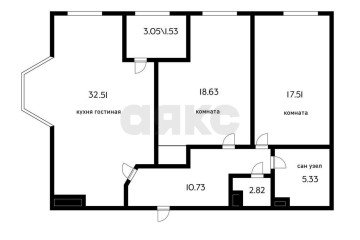 Фото №3: 3-комнатная квартира 85 м² - Краснодар, мкр. жилой комплекс Ренессанс, ул. Строителей, 21