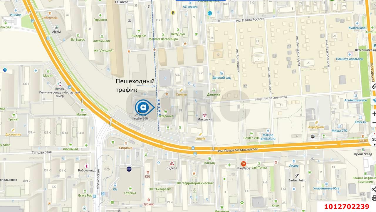 Фото №3: Коммерция 50 м² - Краснодар, Прикубанский внутригородской округ, жилой комплекс Грин Лайф, мкр. имени Петра Метальникова, ул. Петра Метальникова, 28А