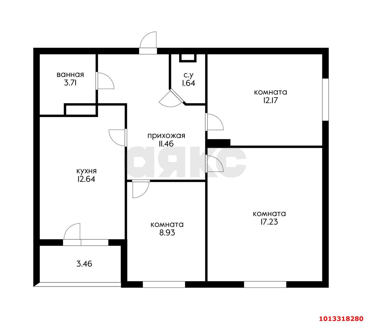 Фото №7: 3-комнатная квартира 70 м² - Краснодар, Достояние