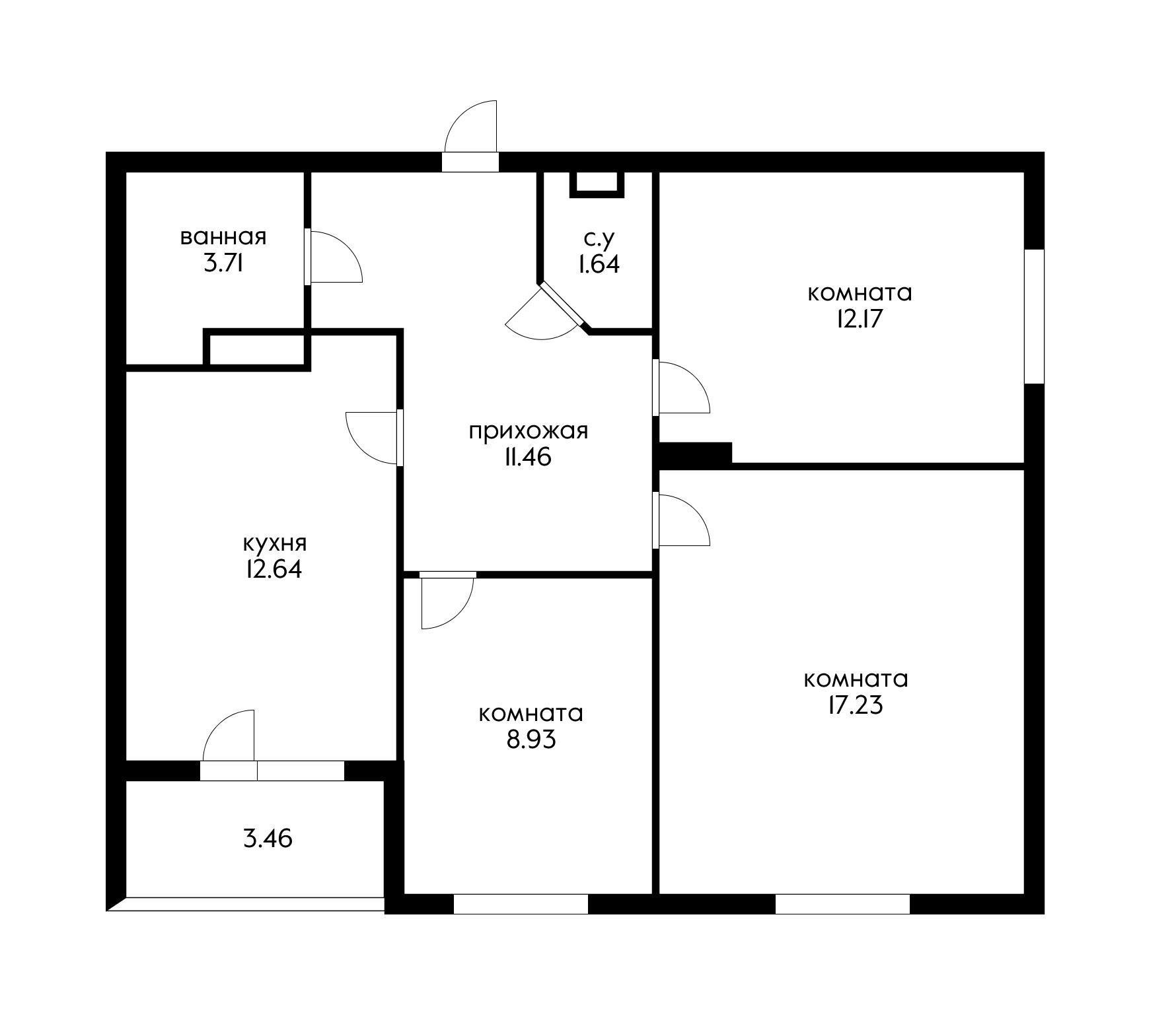 Фото №7: 3-комнатная квартира 70 м² - Краснодар, Прикубанский внутригородской округ, мкр. Достояние