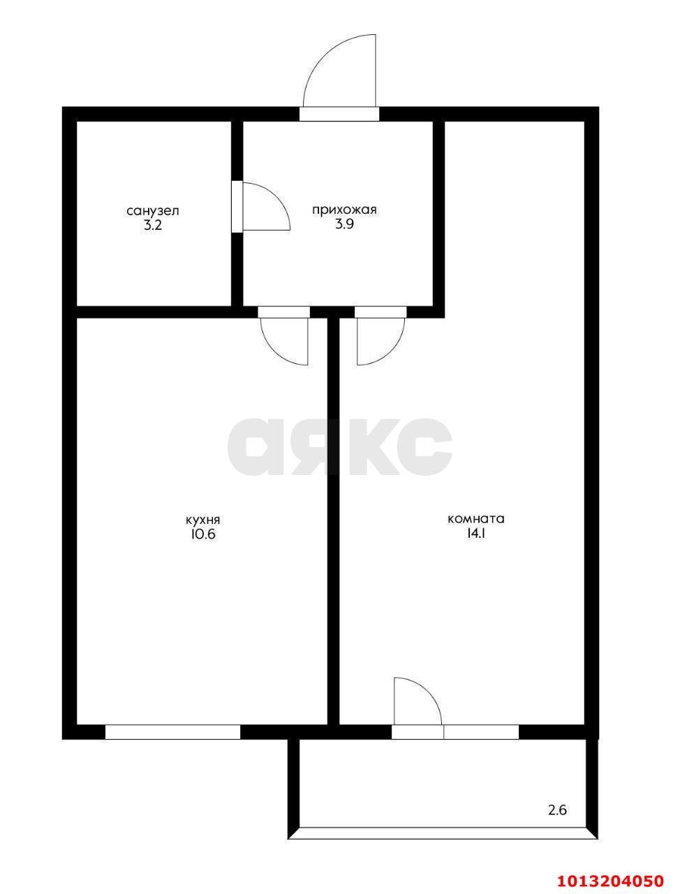 Фото №9: 1-комнатная квартира 38 м² - Краснодар, жилой комплекс Западный Город, ул. Крылатская, 21лит1