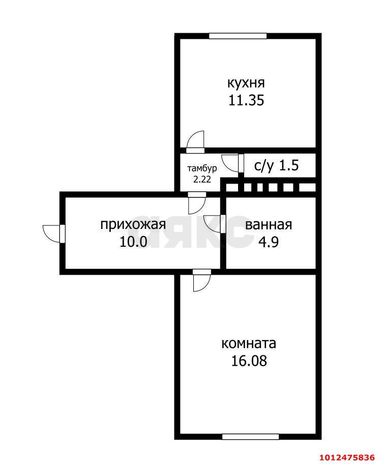 Фото №5: 1-комнатная квартира 45 м² - Краснодар, Почтовый, пр-кт имени писателя Знаменского, 9к1