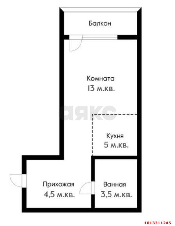 Фото №13: Студия 29 м² - Краснодар, жилой комплекс Лондон Парк, ул. имени Ивана Лотышева, 11
