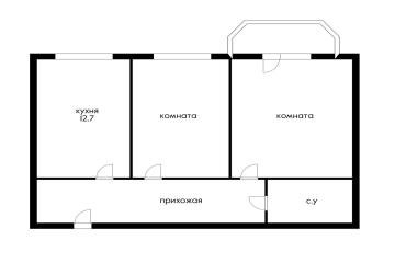 Фото №4: 2-комнатная квартира 58 м² - Новая Адыгея, мкр. жилой комплекс Тургеневский-2, ул. Тургеневское шоссе, 25/4Б