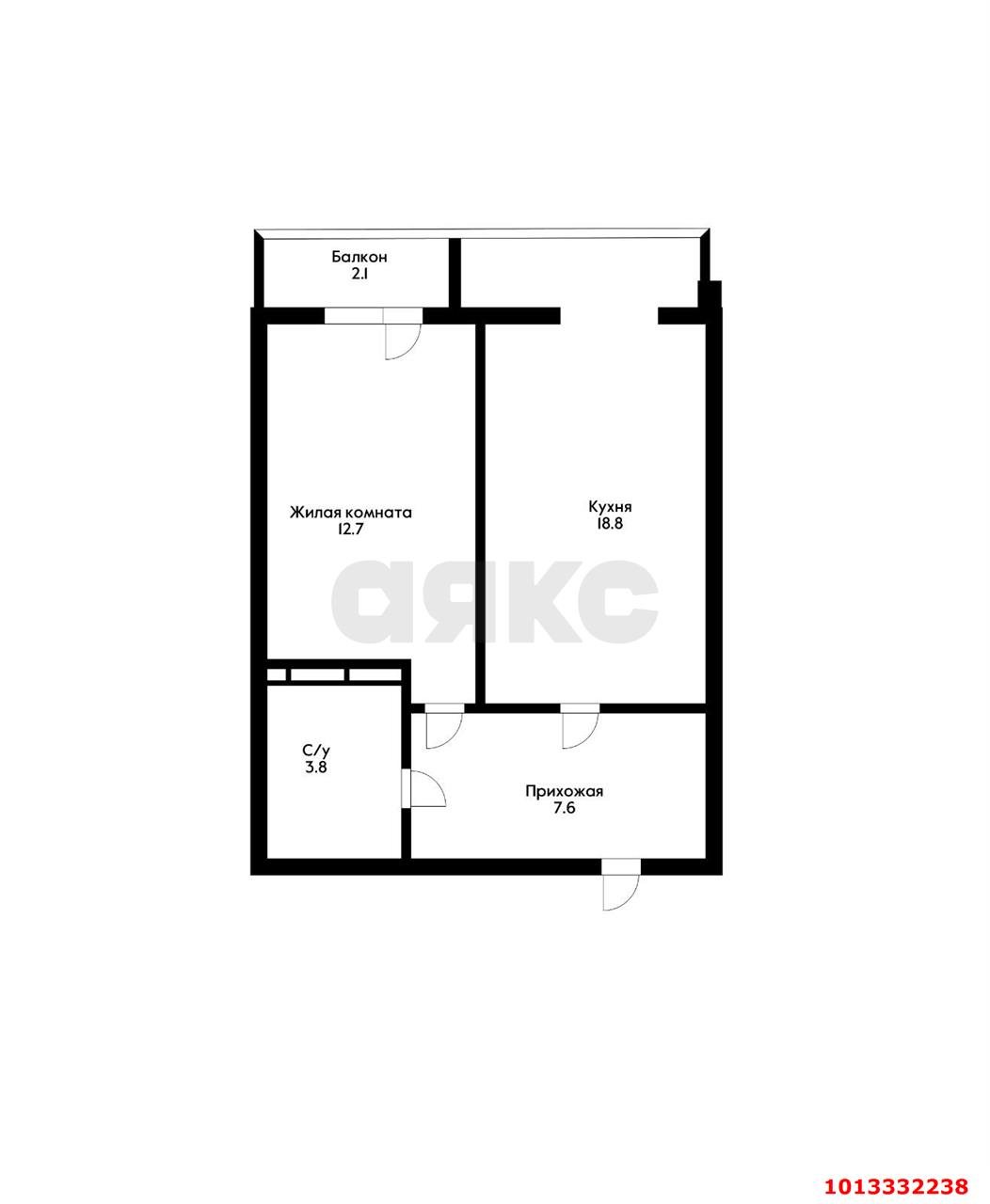 Фото №10: 1-комнатная квартира 45 м² - Краснодар, ЖК Новые Черёмушки, жилой комплекс Новые Черёмушки, Карасунский внутригородской округ, Центральный внутригородской округ, мкр. Черёмушки, ул. Селезнёва, 4/4