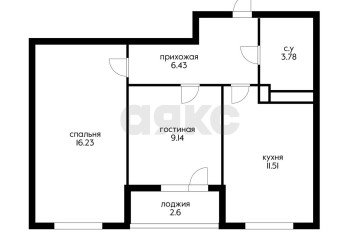 Фото №1: 2-комнатная квартира 48 м² - Краснодар, мкр. жилой комплекс Архитектор, 