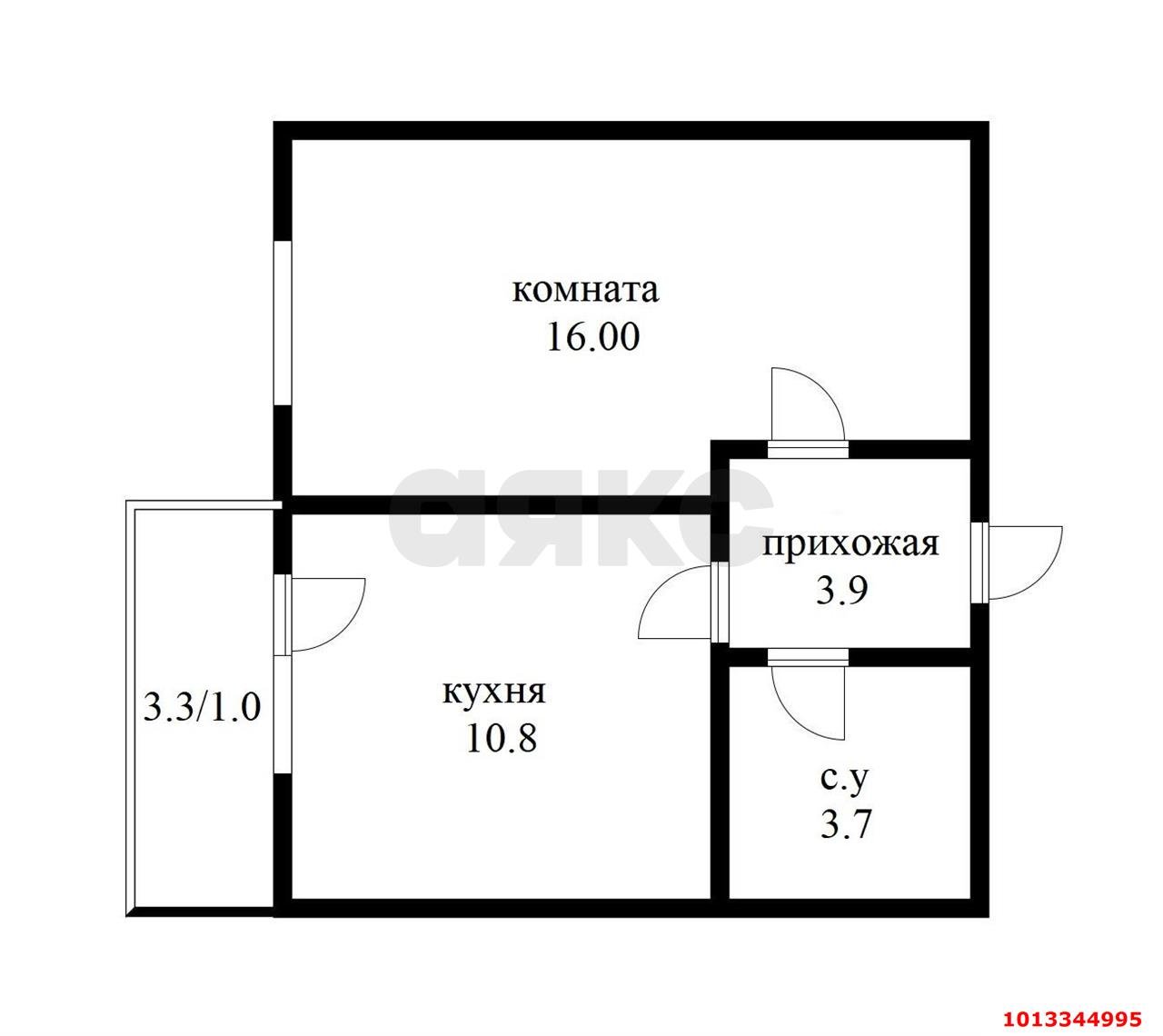 Фото №8: 1-комнатная квартира 35 м² - Краснодар, Фестивальный, ул. Круговая, 4/1