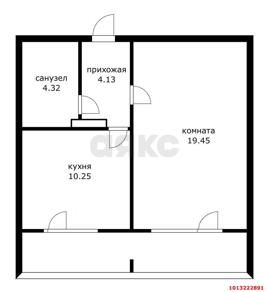 Фото №13: 1-комнатная квартира 47 м² - Краснодар, Микрохирургии глаза, ул. Академика Лукьяненко, 8