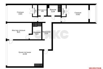 Фото №2: 3-комнатная квартира 144 м² - Краснодар, мкр. жилой комплекс Тургенев, ул. Дальняя, 8к2