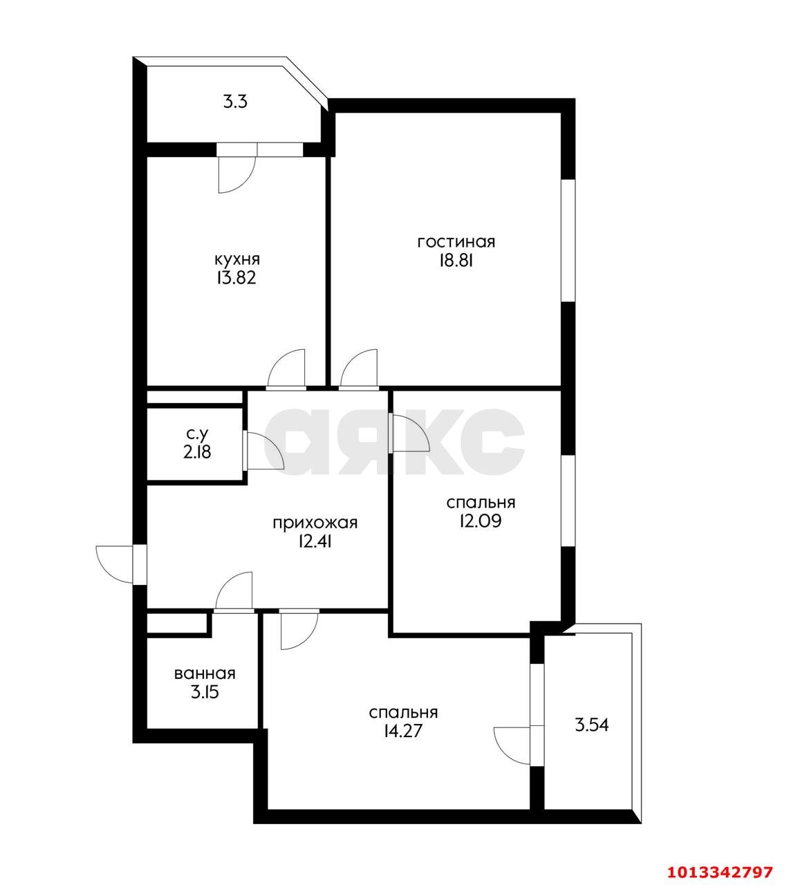 Фото №20: 3-комнатная квартира 87 м² - Краснодар, ЖК Керченский, Панорама, жилой комплекс Керченский, мкр. Прикубанский внутригородской округ, ул. им. Героя Сарабеева В.И., 3/1