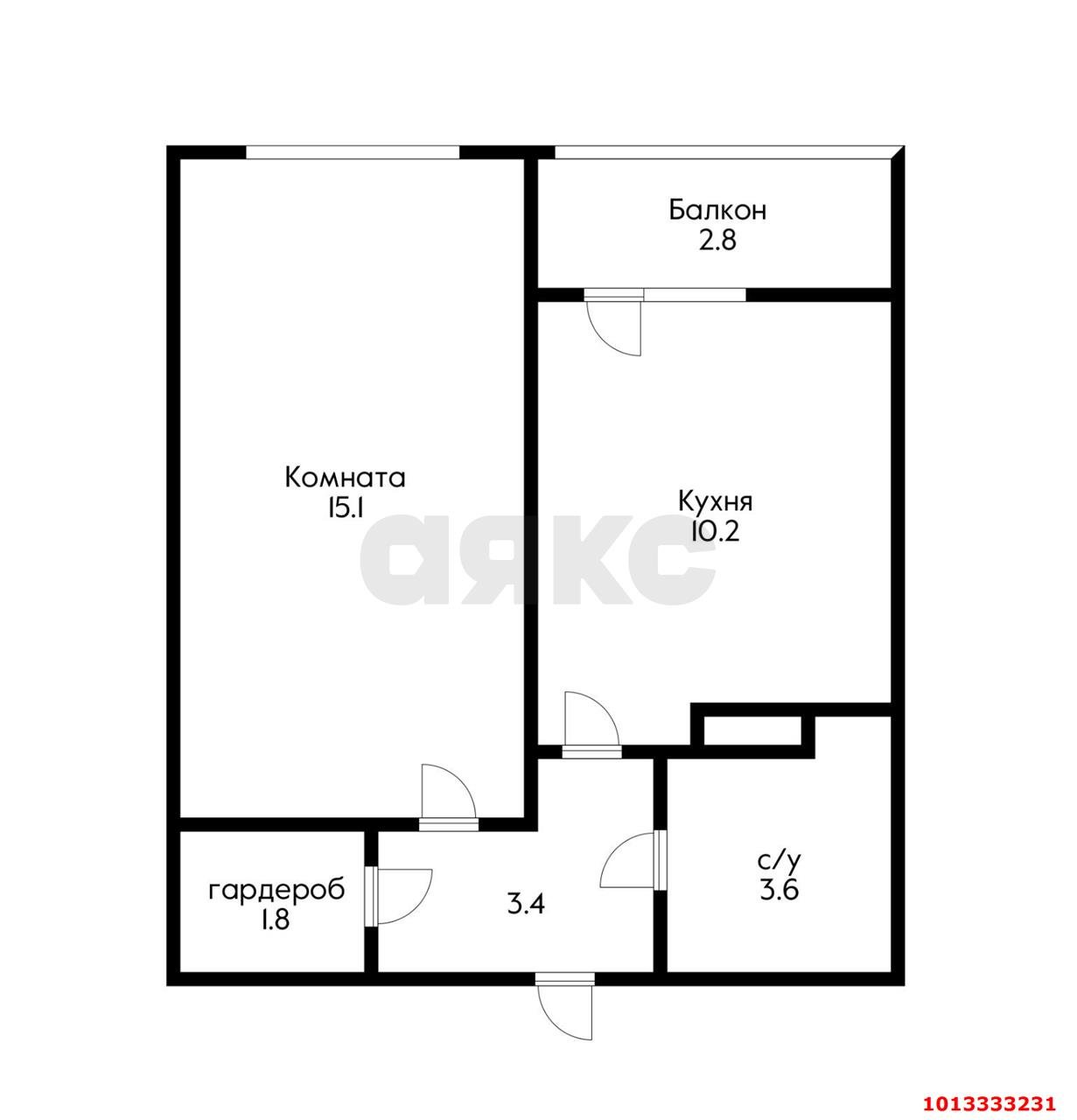 Фото №13: 1-комнатная квартира 37 м² - Краснодар, жилой комплекс Самолёт-4, ул. Ивана Беличенко, 95