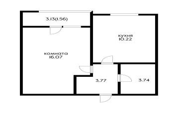 Фото №3: 1-комнатная квартира 38 м² - Краснодар, мкр. жилой комплекс Ural, ул. Уральская, 87/7