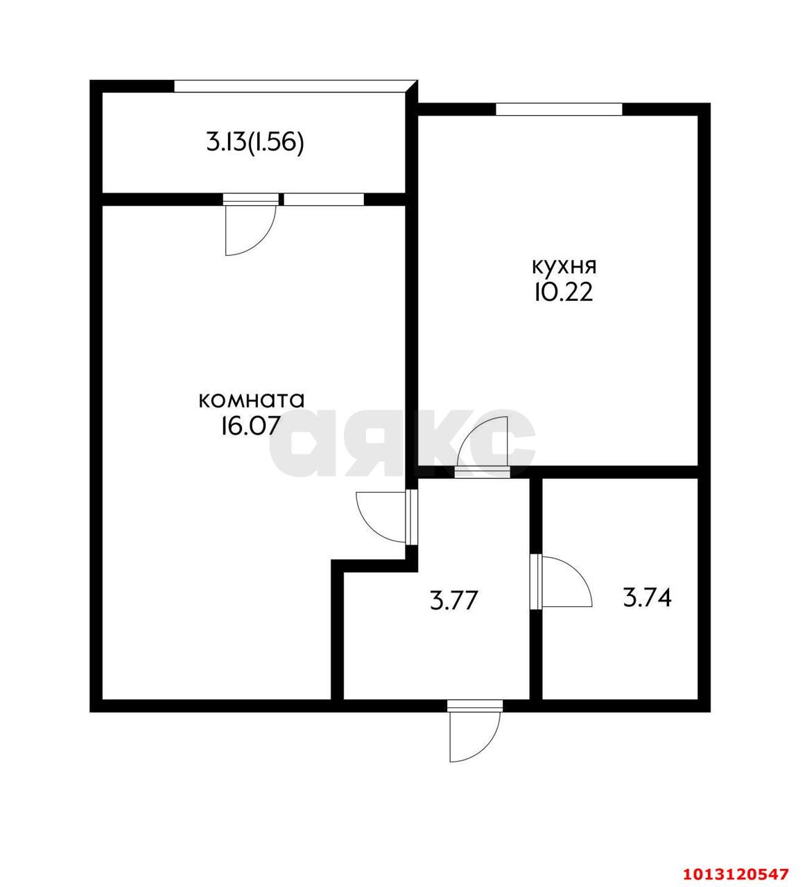 Фото №3: 1-комнатная квартира 38 м² - Краснодар, ЖК Урал, Карасунский внутригородской округ, Камвольно-суконный Комбинат, мкр. жилой комплекс Ural, ул. Уральская, 87/7