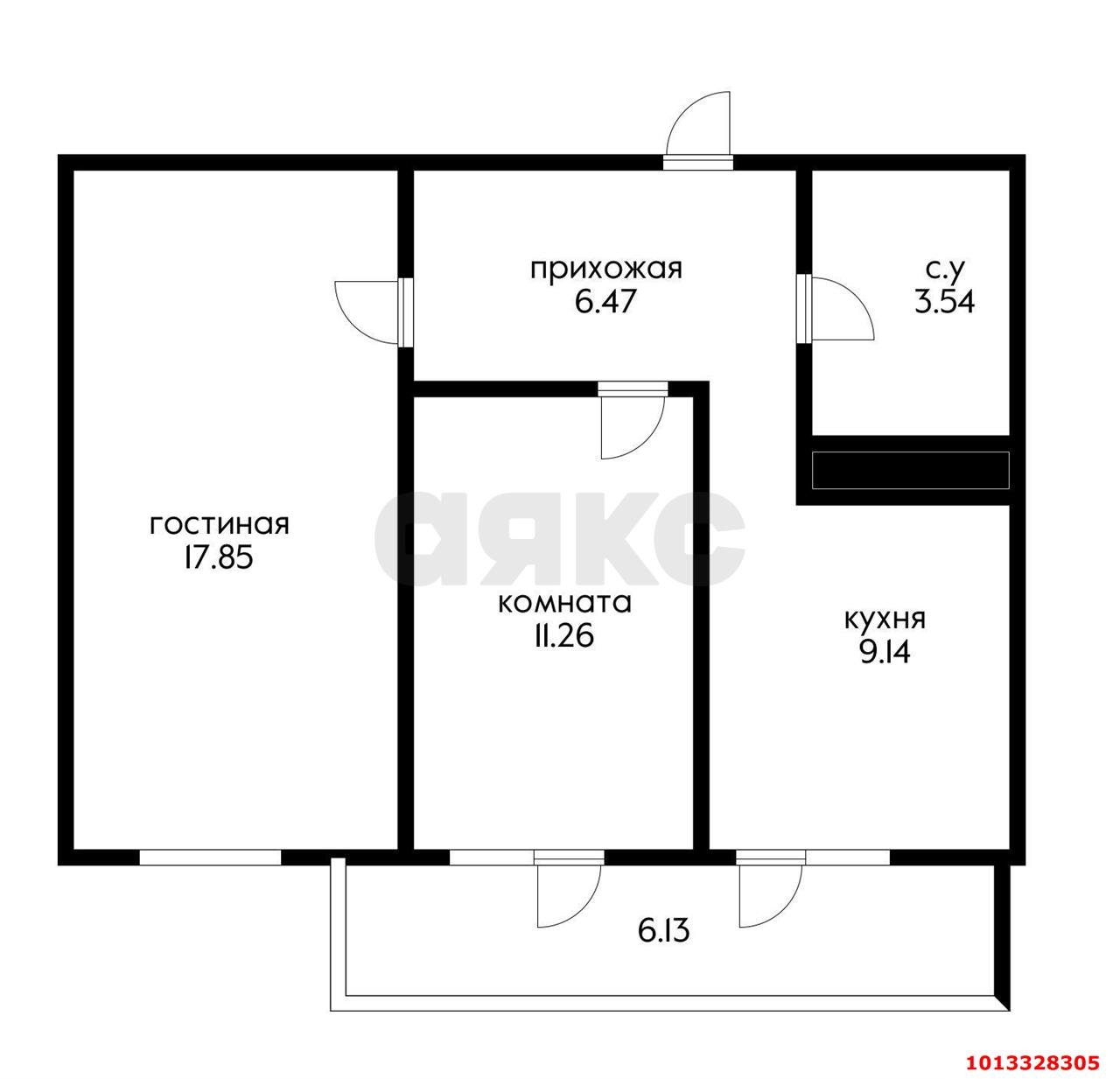 Фото №6: 2-комнатная квартира 53 м² - Краснодар, имени Петра Метальникова, ул. Петра Метальникова, 26
