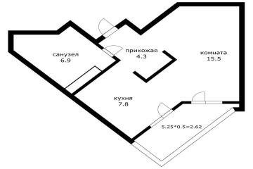 Фото №4: 1-комнатная квартира 37 м² - Краснодар, мкр. Прикубанский внутригородской округ, 