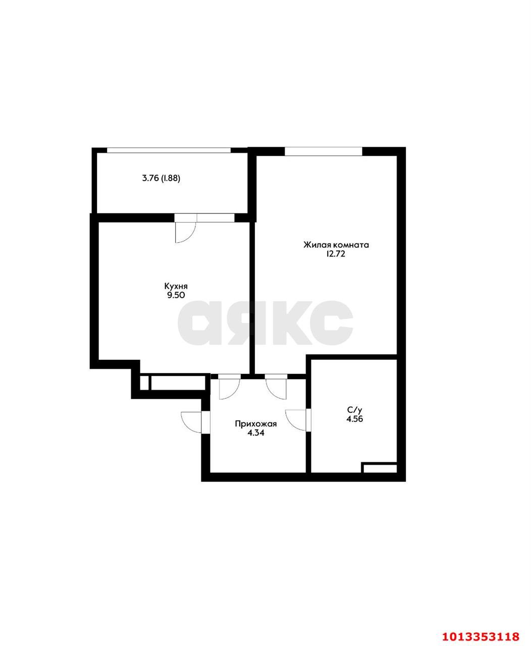 Фото №5: 1-комнатная квартира 35 м² - Краснодар, Светлоград, ул. Красных Партизан, 1/4к3