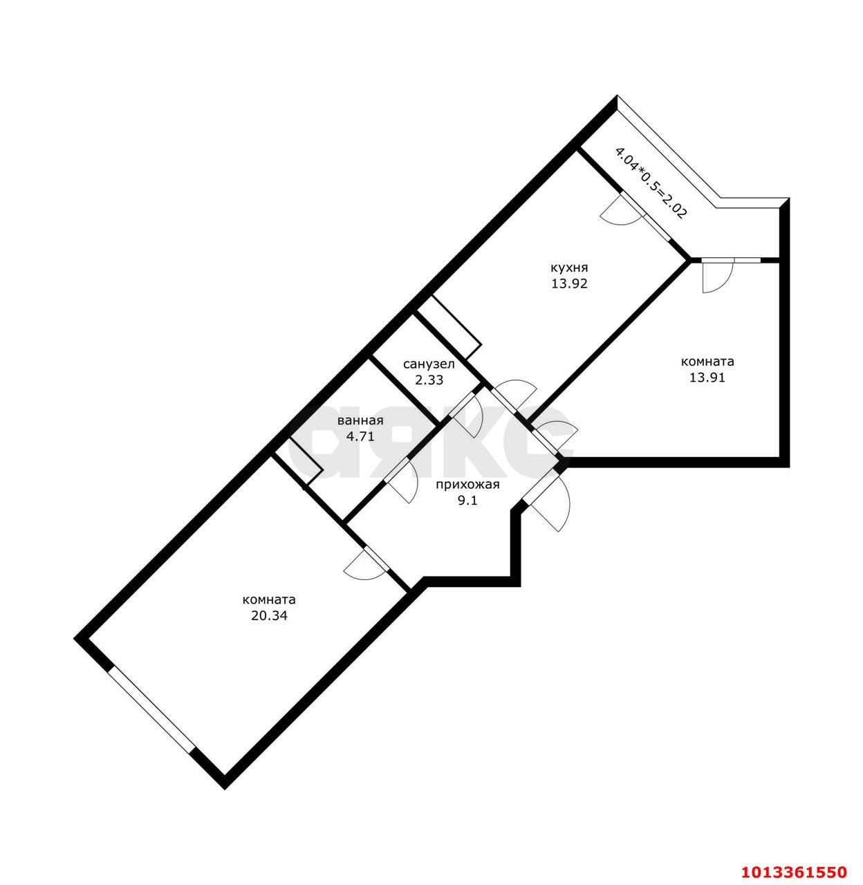 Фото №9: 2-комнатная квартира 71 м² - Краснодар, Школьный, ул. Школьная, 1
