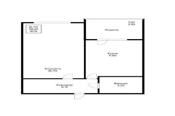 Фото №4: 1-комнатная квартира 38 м² - Краснодар, мкр. жилой комплекс Прованс, ул. Генерала Петрова, 5