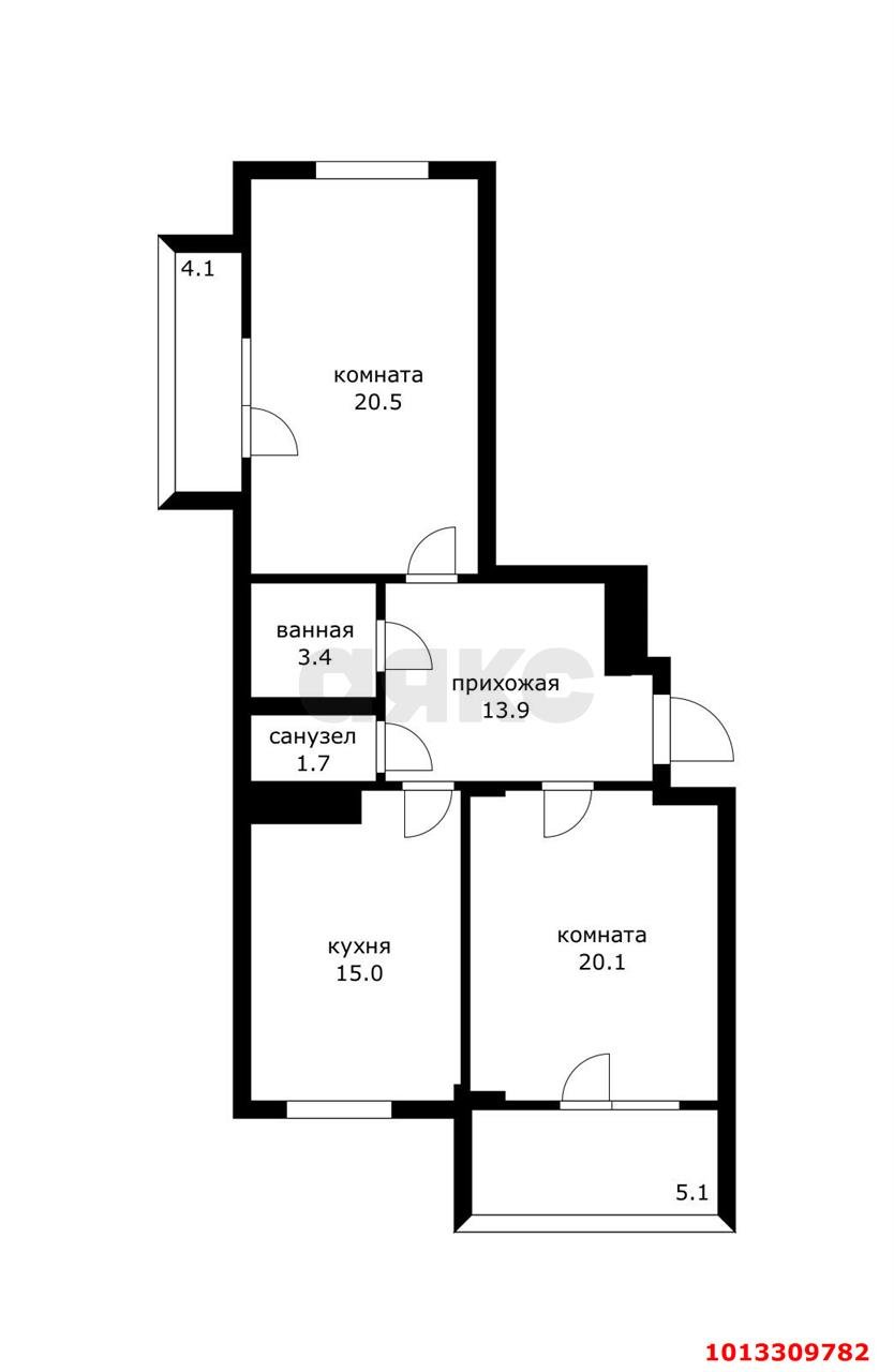 Фото №13: 2-комнатная квартира 84 м² - Краснодар, Западный внутригородской округ, ул. Кожевенная, 42/1