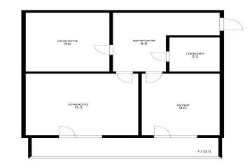 Фото №2: 2-комнатная квартира 50 м² - Новая Адыгея, мкр. жилой комплекс Мега, ул. Бжегокайская, 90/5к4