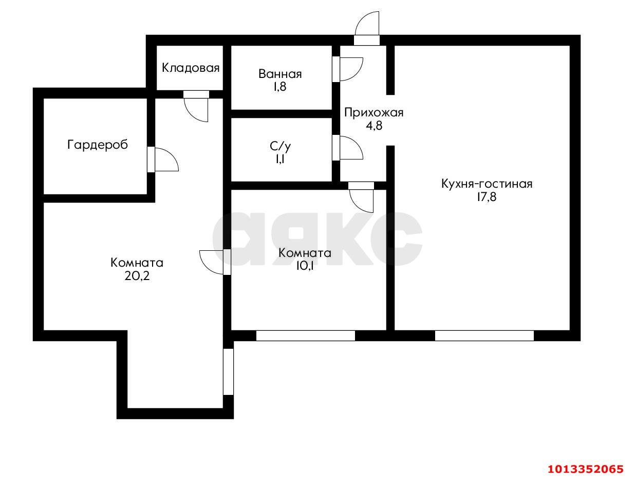 Фото №17: 2-комнатная квартира 58 м² - Краснодар, Краевая Клиническая Больница, ул. 1 Мая, 97