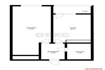 Фото №3: 1-комнатная квартира 36 м² - Краснодар, мкр. Славянский, ул. Заполярная, 39к9