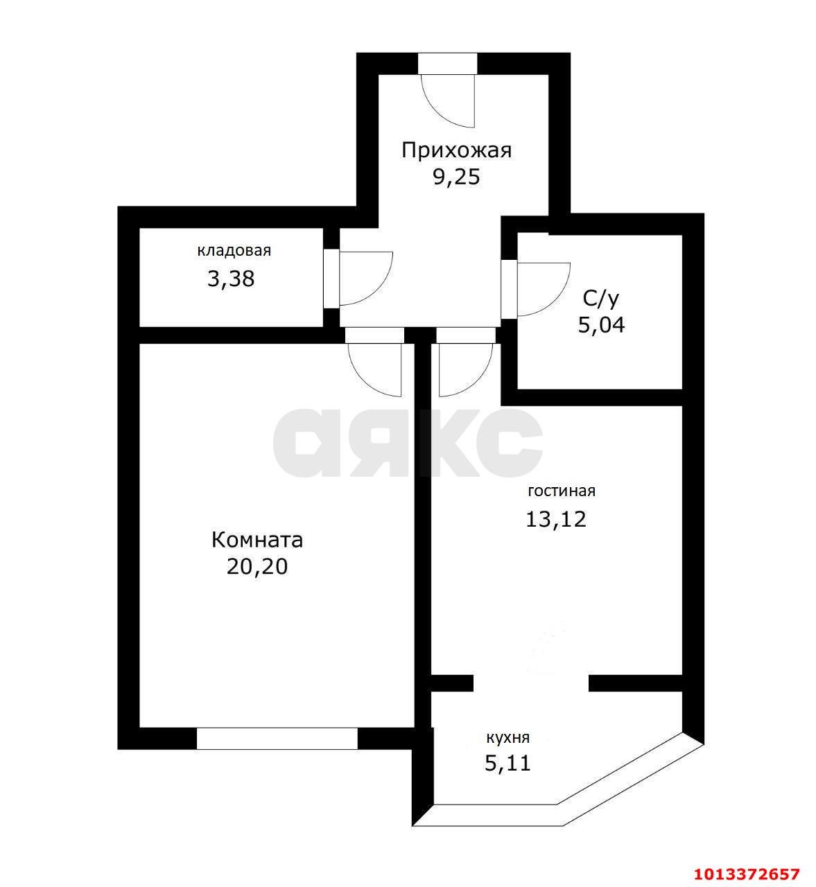 Фото №13: 1-комнатная квартира 56 м² - Краснодар, Школьный, ул. Филатова, 19/2