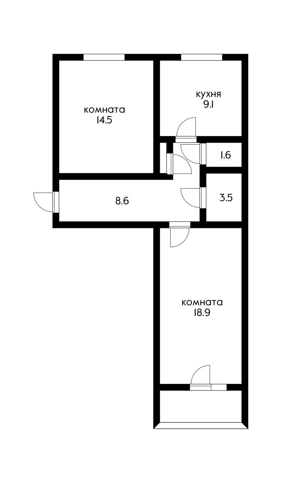 Фото №14: 2-комнатная квартира 59 м² - Краснодар, Центральный внутригородской округ, Западный внутригородской округ, мкр. Центральный, ул. Советская, 40